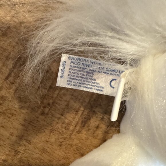 Aurora White 12” Unicorn Lovey Plush Yellow Flower Collar Gold Hooves 2016 - Picture 7 of 10